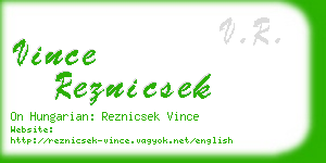 vince reznicsek business card